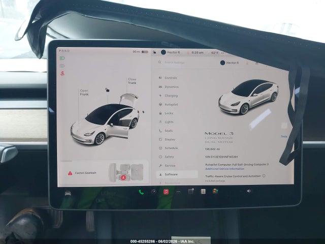 Tesla Model 3 Long Range Dual Motor All-wheel Drive 2022 5YJ3E1EBXNF145361 Image 19