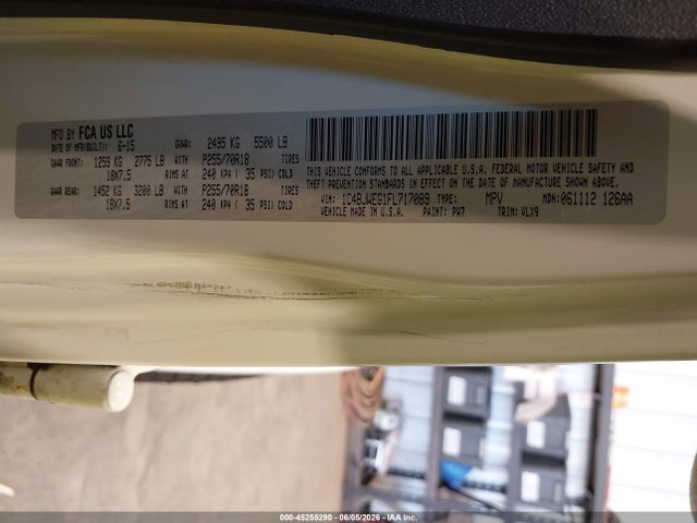 Продаж на аукціоні авто 2015 Jeep Wrangler Unlimited Altitude, vin: 1C4BJWEG1FL717089, номер лоту: 45255290