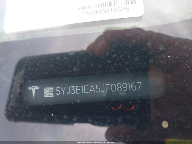 Tesla Model 3 Long Range/mid Range 2018 5YJ3E1EA5JF089167 Image 9