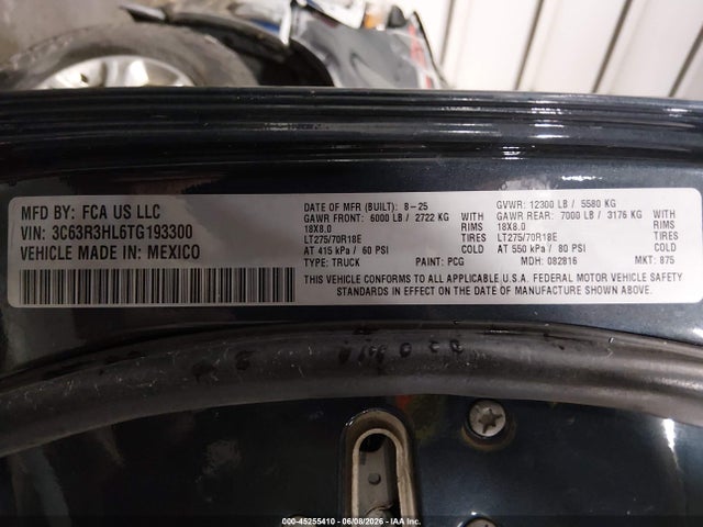 2026 Ram 3500 Big Horn  4x4 8' Box მანქანა იყიდება აუქციონზე, vin: 3C63R3HL6TG193300, აუქციონის ნომერი: 45255410