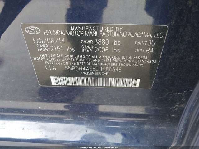 Hyundai ELANTRA SE 2014 5NPDH4AE8EH486546 Image 9