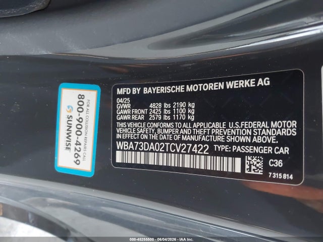 BMW M440I 2026 WBA73DA02TCV27422 Image 9