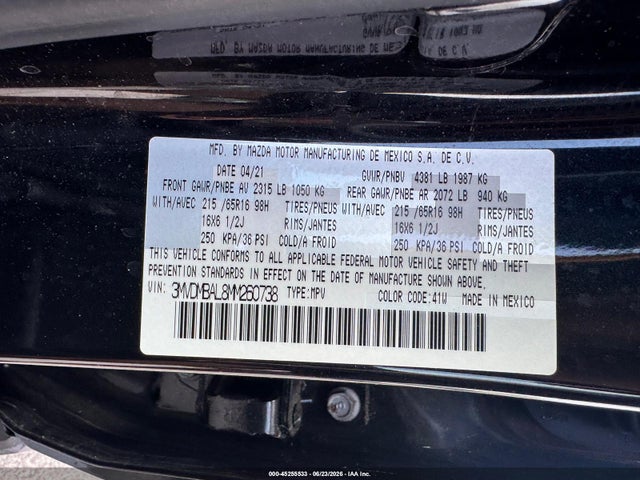 Продажа на аукционе авто 2021 Mazda Cx-30 2.5 S, vin: 3MVDMBAL8MM260738, номер лота: 45255533