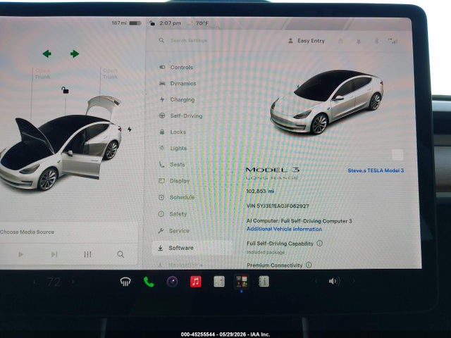 5YJ3E1EA0JF062927 Tesla Model 3 Long Range/mid Range