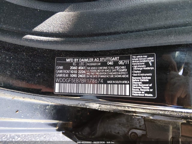 2011 Mercedes-benz C 300 Sport მანქანა იყიდება აუქციონზე, vin: WDDGF5EB7BR178674, აუქციონის ნომერი: 45255582