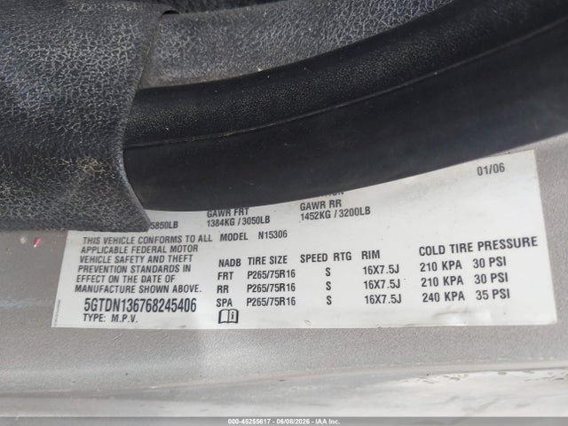 Продаж на аукціоні авто 2006 Hummer H3 Suv, vin: 5GTDN136768245406, номер лоту: 45255617