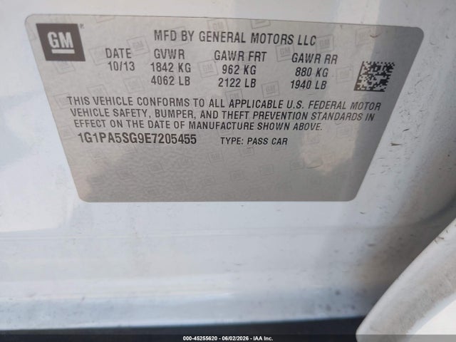 1G1PA5SG9E7205455 Chevrolet Cruze Ls Auto