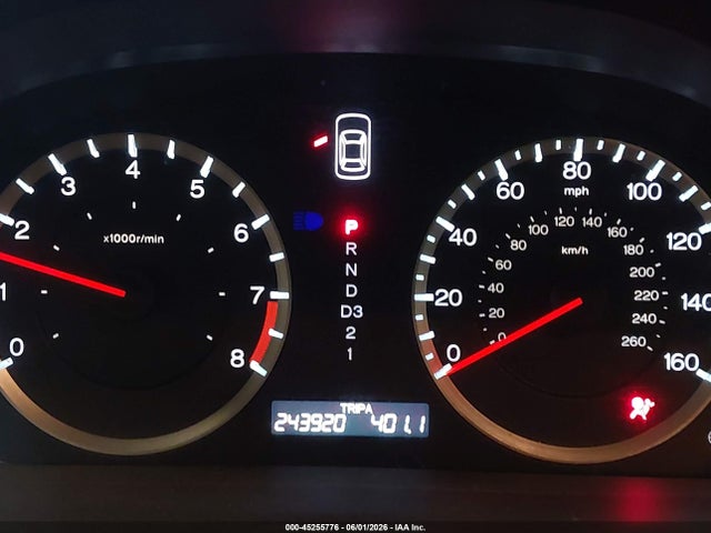 45255776 :رقم المزاد ، 1HGCP26809A075078 vin ، 2009 Honda Accord 2.4 Ex-l مزاد بيع
