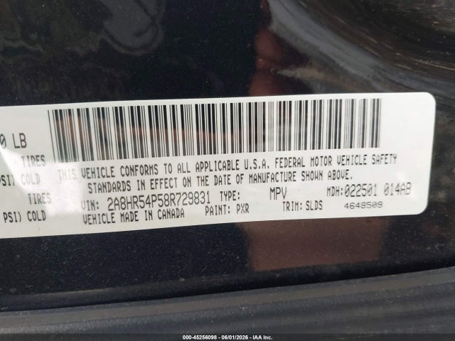 Aukcja sprzedaży 2008 Chrysler Town & Country Touring, vin: 2A8HR54P58R729831, numer aukcji: 45256098