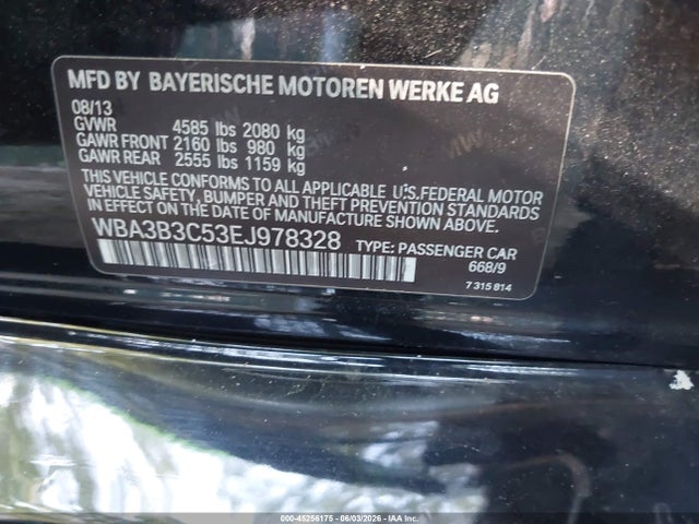 Aukcja sprzedaży 2014 Bmw 328i Xdrive, vin: WBA3B3C53EJ978328, numer aukcji: 45256175