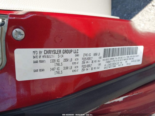 45256380 :رقم المزاد ، 2C4RC1CG9ER413187 vin ، 2014 Chrysler Town & Country Touring-l مزاد بيع