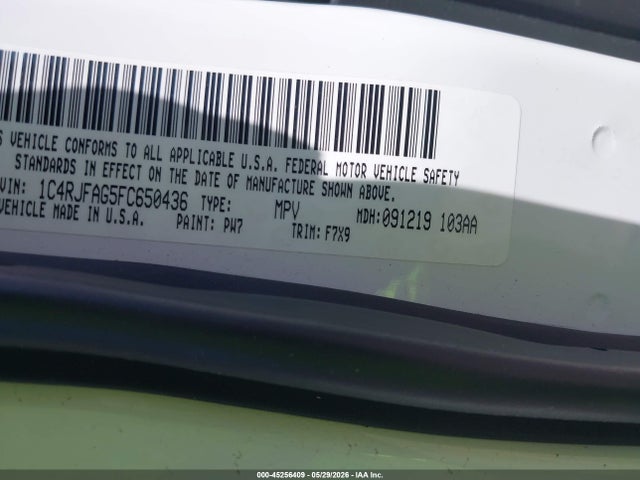 Продаж на аукціоні авто 2015 Jeep Grand Cherokee Laredo, vin: 1C4RJFAG5FC650436, номер лоту: 45256409