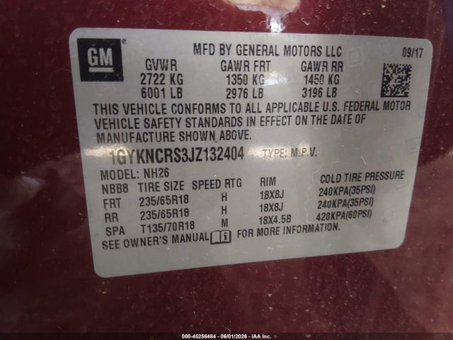 Продажа на аукционе авто 2018 Cadillac Xt5 Luxury, vin: 1GYKNCRS3JZ132404, номер лота: 45256484