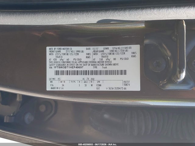 Ford F-350 Xlt 2017 1FT8W3BT1HEF49697 Image 8