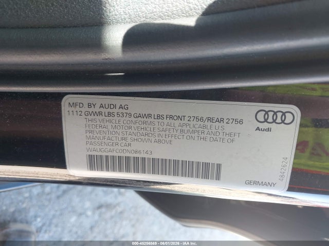 45256569 :رقم المزاد ، WAUGGAFC0DN086143 vin ، 2013 Audi A6 3.0t Premium مزاد بيع