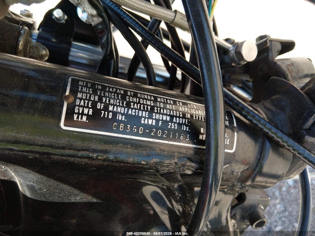 Aukcja sprzedaży 1975 Honda Cb350, vin: CB3602021163, numer aukcji: 45256840