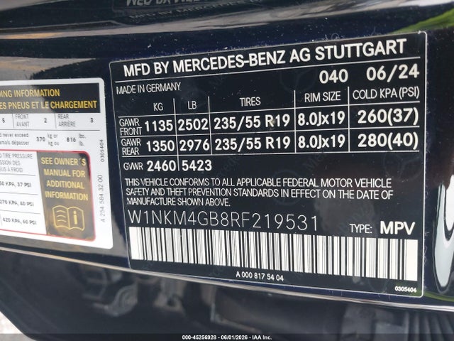 Продаж на аукціоні авто 2024 Mercedes-benz Glc 300 Suv, vin: W1NKM4GB8RF219531, номер лоту: 45256928