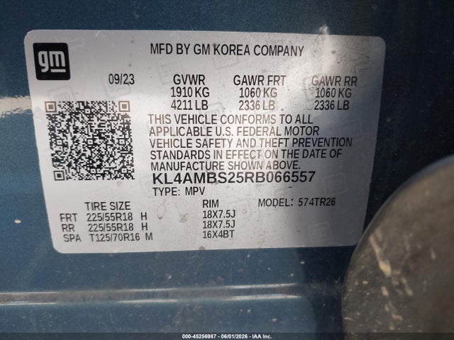 Aukcja sprzedaży 2024 Buick Encore Gx Preferred Fwd, vin: KL4AMBS25RB066557, numer aukcji: 45256987
