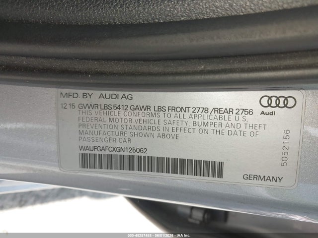 Продажа на аукционе авто 2016 Audi A6 3.0t Premium Plus, vin: WAUFGAFCXGN125062, номер лота: 45257488