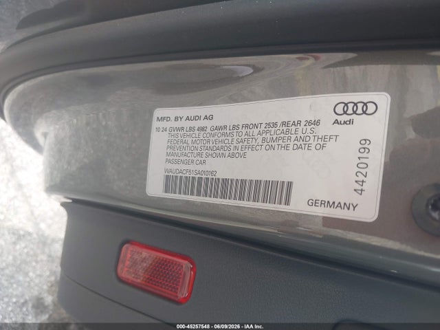 45257548 :رقم المزاد ، WAUDACF51SA010162 vin ، 2025 Audi A5 Sportback Premium 45 Tfsi S Line Quattro S Tronic مزاد بيع