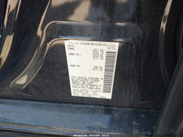 Nissan Altima 2.5 Sl 2016 1N4AL3AP1GC135625 Image 9