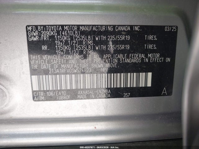 Toyota Rav4 Xle Premium 2025 2T3A1RFV0SW524823 Image 9