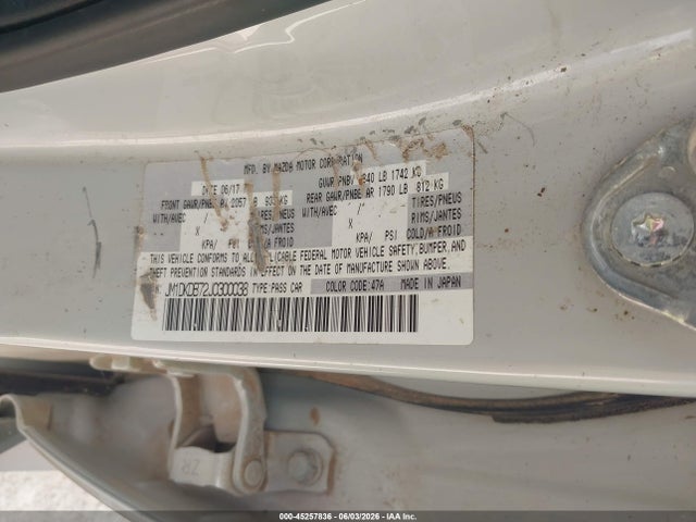 45257836 :رقم المزاد ، JM1DKDB72J0300038 vin ، 2018 Mazda Cx-3 Sport مزاد بيع