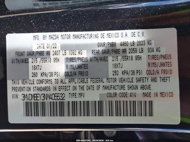 Mazda Cx-30 2.5 Turbo Premium Plus 2022 3MVDMBEY3NM405532 Image 9