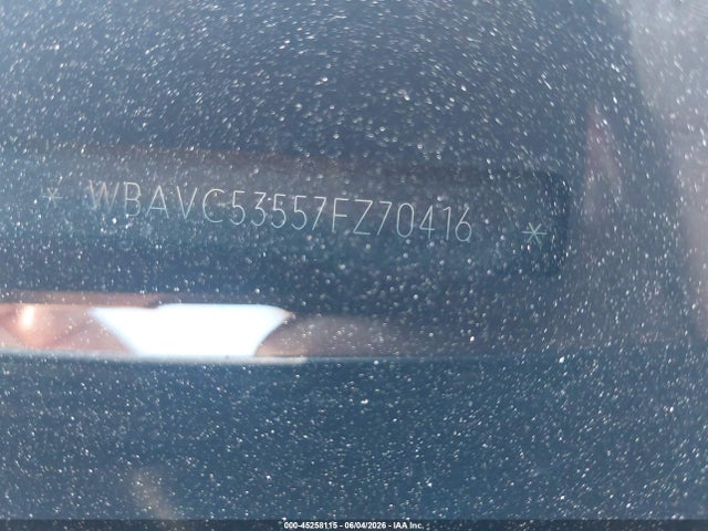 45258115 :رقم المزاد ، WBAVC53557FZ70416 vin ، 2007 Bmw 328i مزاد بيع