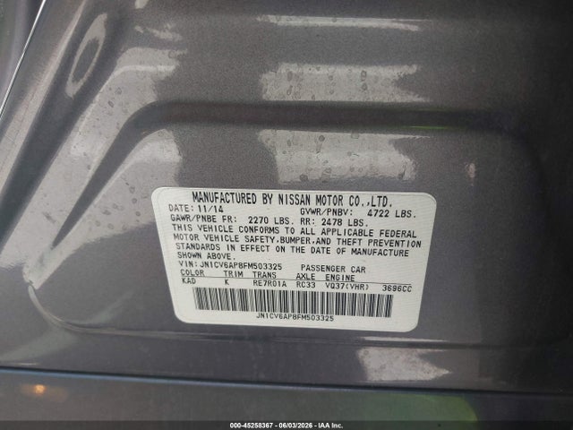 Infiniti Q40 2015 JN1CV6AP8FM503325 Image 9