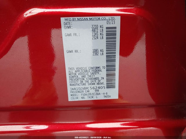 1N4CZ1CV8PC562405 Nissan Leaf Sv Plus 60 Kwh