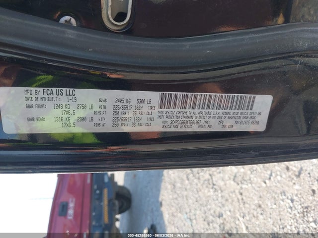 Продажа на аукционе авто 2019 Dodge Journey Se, vin: 3C4PDCBB3KT681067, номер лота: 45258560