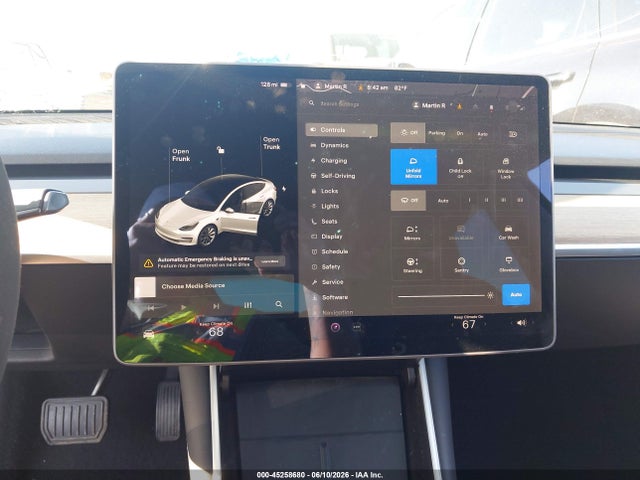 2020 Tesla Model 3 მანქანა იყიდება აუქციონზე, vin: 5YJ3E1EA5LF785708, აუქციონის ნომერი: 45258680