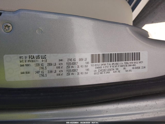 Dodge Grand Caravan Se 2018 2C4RDGBG7JR288704 Image 9