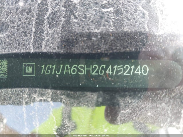 45258683 :رقم المزاد ، 1G1JA6SH2G4152140 vin ، 2016 Chevrolet Sonic Ls Auto مزاد بيع