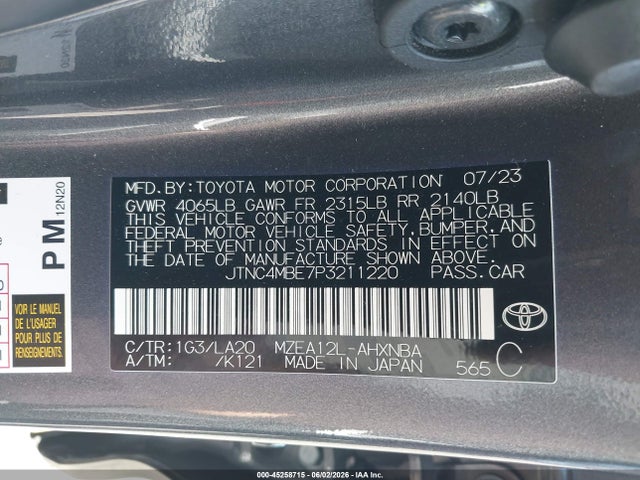 Toyota Corolla Xse 2023 JTNC4MBE7P3211220 Image 9
