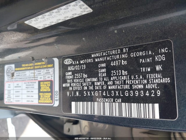 KIA Optima Lx 2020 5XXGT4L3XLG393429 Image 9