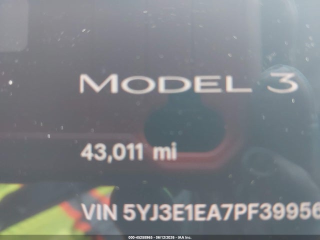 Aukcja sprzedaży 2023 Tesla Model 3 Rear-wheel Drive, vin: 5YJ3E1EA7PF399569, numer aukcji: 45258965