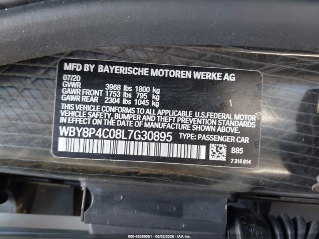 BMW I3 120ah W/range Extender 2020 WBY8P4C08L7G30895 Image 9