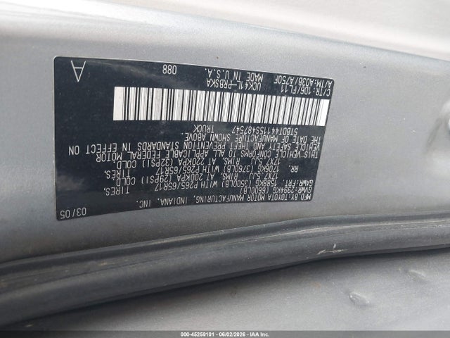 Продажа на аукционе авто 2005 Toyota Tundra Sr5 V8, vin: 5TBDT44115S487547, номер лота: 45259101