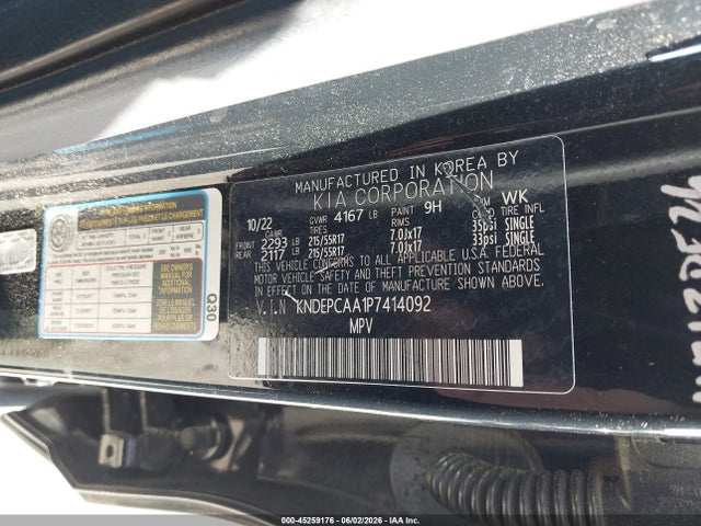 2023 Kia Seltos Lx მანქანა იყიდება აუქციონზე, vin: KNDEPCAA1P7414092, აუქციონის ნომერი: 45259176