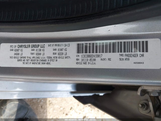 1C3CCBBB2EN159017 Chrysler 200 Touring