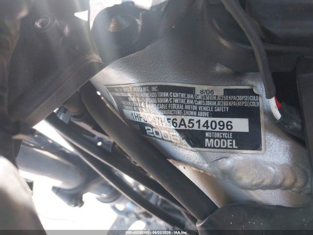 2006 Honda Gl1800 მანქანა იყიდება აუქციონზე, vin: 1HFSC47H56A514096, აუქციონის ნომერი: 45259381