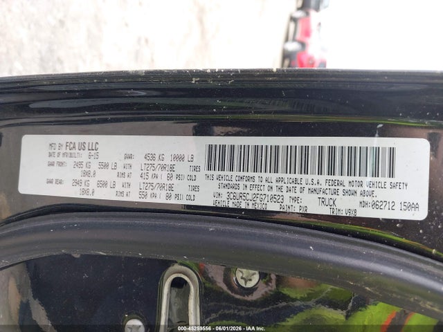 Aukcja sprzedaży 2015 Ram 2500 Tradesman, vin: 3C6UR5CJ2FG710523, numer aukcji: 45259556