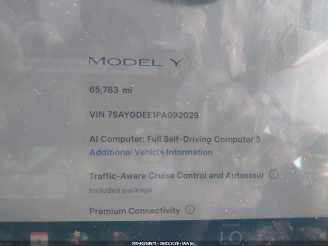 Продажа на аукционе авто 2023 Tesla Model Y Awd/long Range Dual Motor All-wheel Drive, vin: 7SAYGDEE1PA092029, номер лота: 45259573