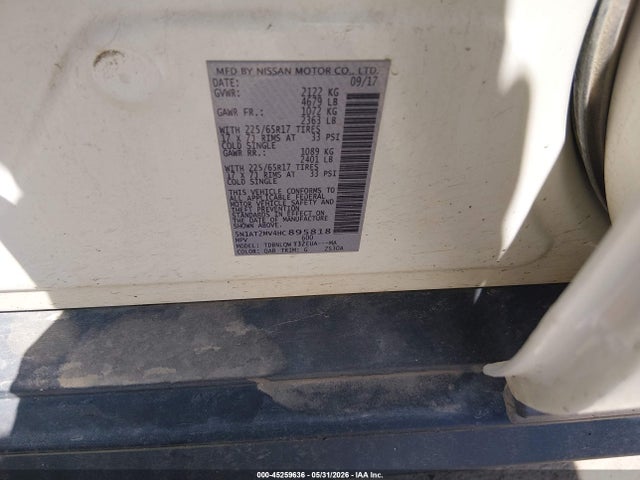 Nissan ROGUE SV 2017 5N1AT2MV4HC895818 Image 9
