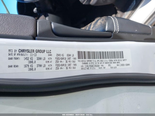 2014 Jeep Grand Cherokee Limited მანქანა იყიდება აუქციონზე, vin: 1C4RJFBG8EC356364, აუქციონის ნომერი: 45259684