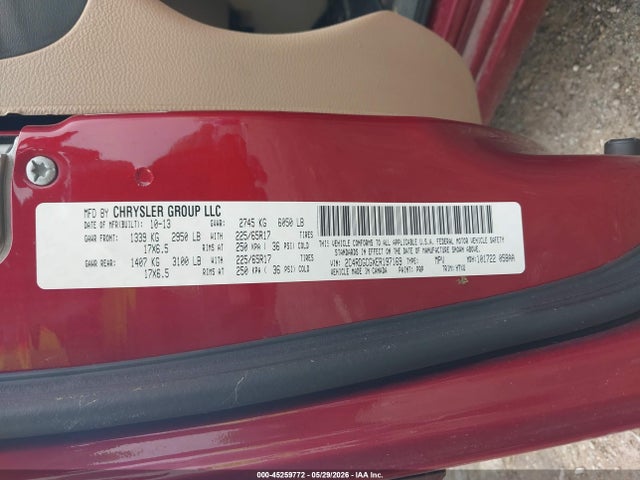 2014 Dodge Grand Caravan Sxt მანქანა იყიდება აუქციონზე, vin: 2C4RDGCGXER197169, აუქციონის ნომერი: 45259772