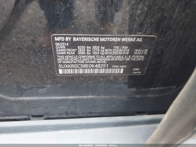 Aukcja sprzedaży 2014 Bmw X5 Xdrive35i, vin: 5UXKR0C58E0K48251, numer aukcji: 45259807
