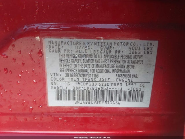 Продажа на аукционе авто 2021 Nissan Sentra Sv Xtronic Cvt, vin: 3N1AB8CV2MY311156, номер лота: 45259820